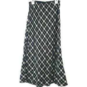 Wild Fable Black & White Plaid 90's Midi Skirt